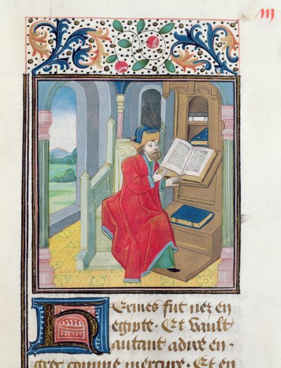 Un philosophe, possiblement Hermès Trismégiste, de Histoire des Philosophes, fin du XVe siècle - French School