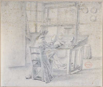 Un peintre de porcelaine à la manufacture de Sèvres, vers 1780 - French School