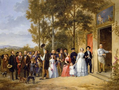 Un mariage au Coeur Volant, Louveciennes, vers 1850 - French School