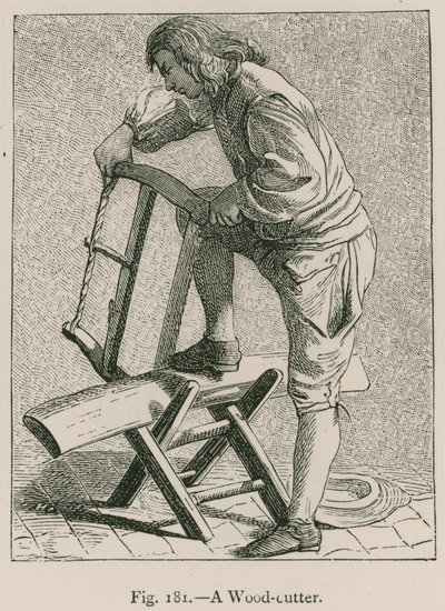 Un bûcheron - French School
