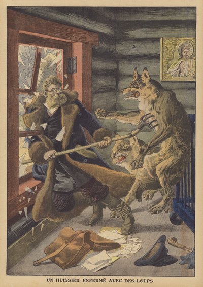 Un huissier enfermé avec des loups en Russie - French School