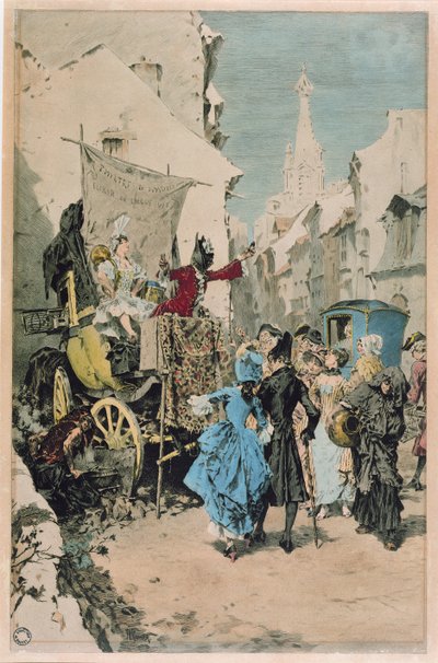 Un charlatan vendant un élixir de jouvence, 18e-19e siècle - French School