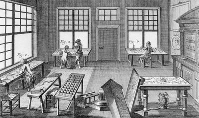 Atelier de marqueteurs, de l