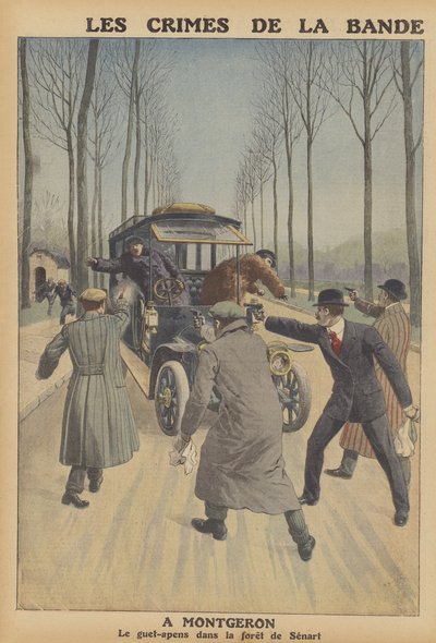 Un gang de voleurs armés volant une voiture à Montgeron, France - French School