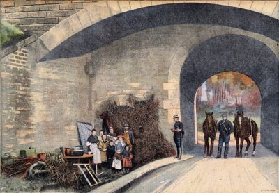 Une famille sans-abri campée sous un pont à Paris - French School