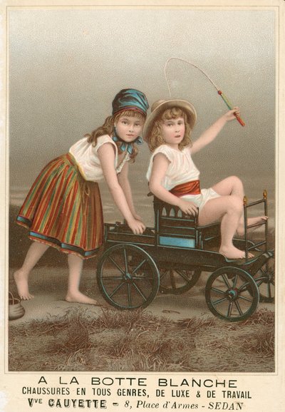 A la Botte Blanche Publicité française pour des chaussures (chromolitho) - French School
