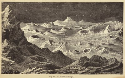 Un paysage lunaire - French School