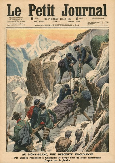 Une descente mouvementée du Mont Blanc, illustration de 