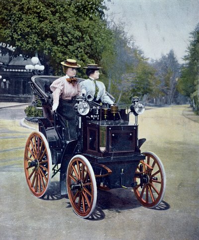Un Panhard Levassor Phaeton à essence avec manivelle de démarrage, 1896 - French School