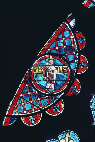Un prophète, détail de la rosace nord, vers 1223 - French School