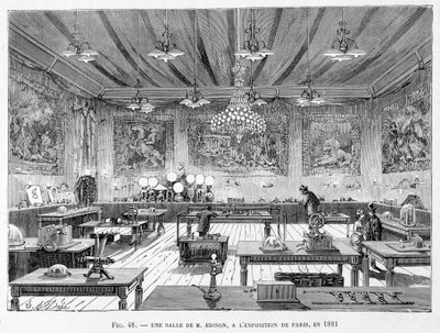 Une salle par M. Edison à l