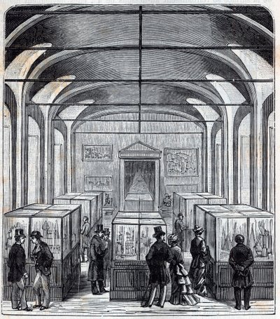 Une salle du Conservatoire des Arts et Métiers au 19e siècle - Gravure dans « Les sciences mises à la portée de tous - physique et chimie » par Alexis Clerc - Fin du 19e siècle. Collection privée. - French School