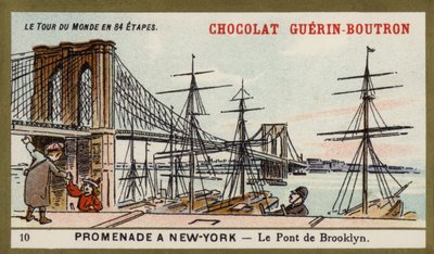 Promenade à New York - le pont de Brooklyn - French School