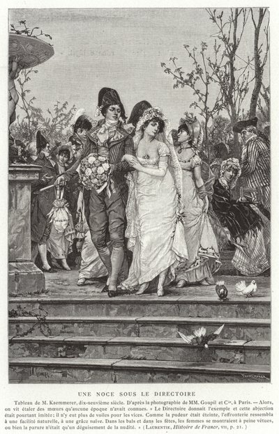 Un mariage sous le Directoire, Révolution française, 1795-1799 - French School