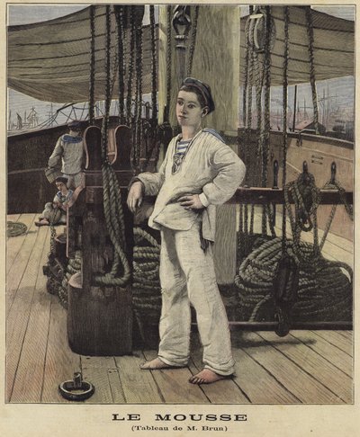 Un jeune marin sur le pont d