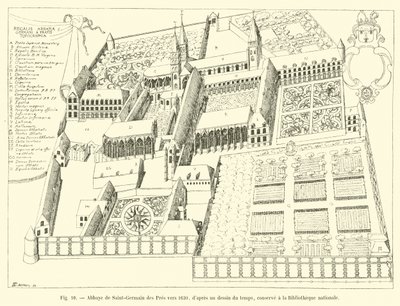 Abbaye de Saint-Germain des Prés vers 1630, d