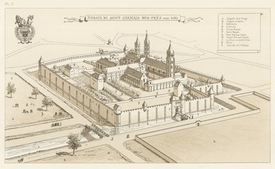 Abbaye de Saint Germain des-Prés, vers 1520 - French School