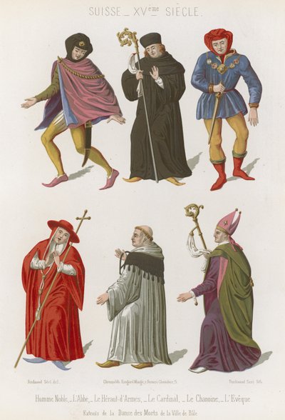 Abbé, le héraut en chef, cardinal, chanoine et évêque - French School