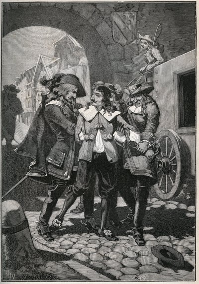 Enlèvement de Johann Friedrich Böttger (1591-1624) par les soldats de Frédéric-Auguste de Saxe, dit « le Fort » - French School