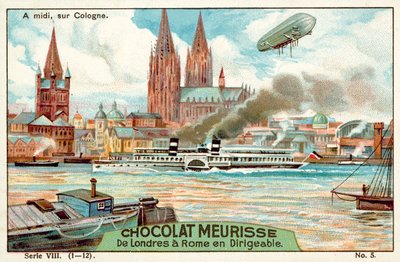 Au-dessus de Cologne à midi - French School