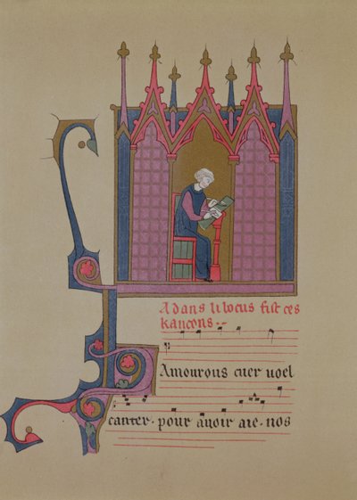 Adam de la Halle (1240-1288/1306), fac-similé d