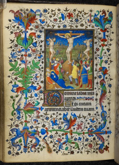 Crucifixion, des Heures du Chevalier - French School
