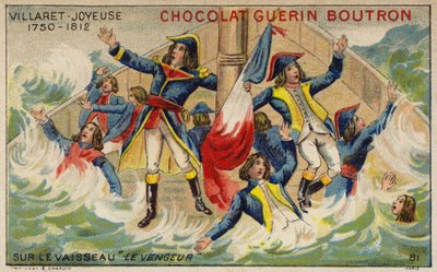 Amiral Villaret de Joyeuse à bord de son navire en train de couler Vengeur du Peuple - French School