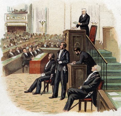 Adolphe Thiers (1797-1877), Président de la République à la tribune de l