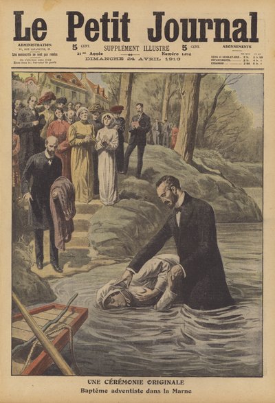 Baptême adventiste dans la rivière Marne - French School