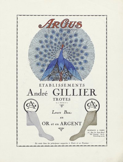 Advertisement for Etablissements Andre Gillier , pub 1924 (pochoir print) - French School