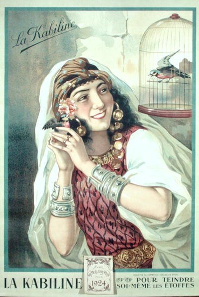 Publicité pour la teinture de tissu 