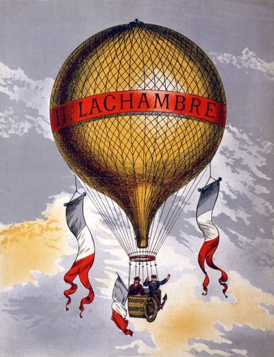 Publicité pour les ballons fabriqués par H. Lachambre, 1880-1900 - French School