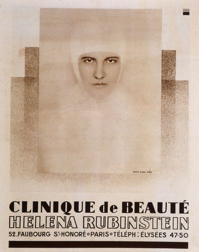 Publicité pour la clinique de beauté Héléna Rubinstein à Paris - dans Vu - French School