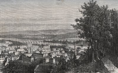 Agen - Lot-et-Garonne - gravure dans "La France illustrée: géographie, histoire, administration statistique" par V.A. Malt-Brown. 1884 - French School