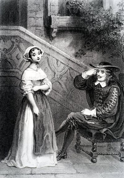 Agnès avec son tuteur Arnolphe, de L
