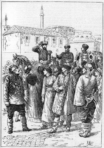 Alexandre de Battenberg - Alexandre Ier de Bulgarie ou Alexandre de Battenberg (1857-1893) arrive à Philippopoli pour proclamer l
