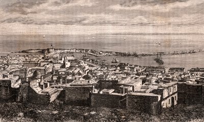 Alger - Algérie - gravure dans "La France illustrée: géographie, histoire, administration statistique" par V.A. Malte-Brun. 1884 - French School