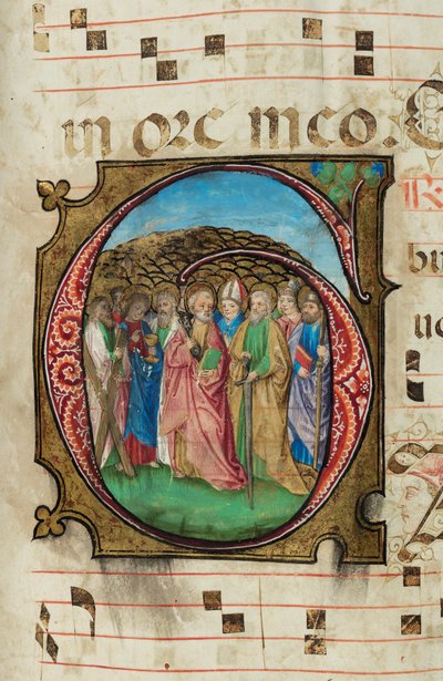 Tous les Saints, Graduel, f.85 (encre, tempera et feuille d