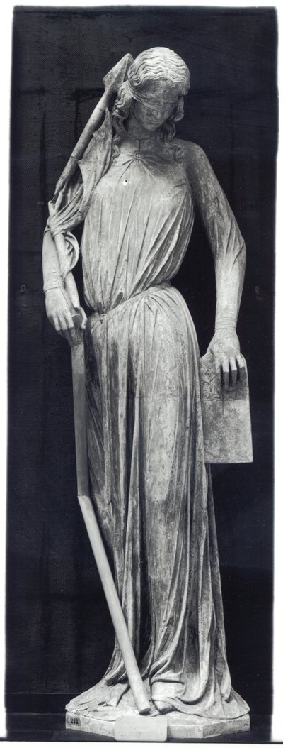 Figure allégorique de la Synagogue, portail du transept sud de la cathédrale, c.1230 - French School