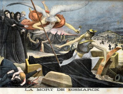 Allégorie sur la mort de Bismarck, illustration du supplément illustré du Le Petit Journal - French School