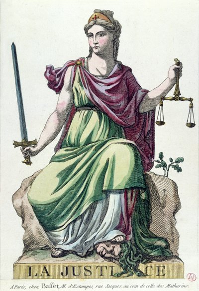Allégorie de la Justice, publiée par Baffet, 1792 - French School