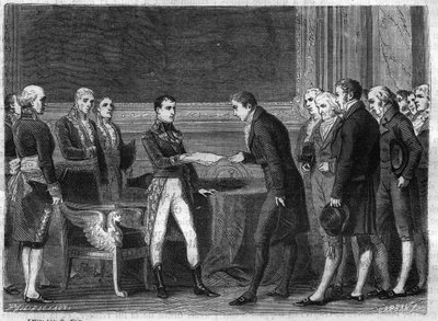 Allocution du Premier Consul Bonaparte aux députés suisses de la République helvétique en leur remettant l