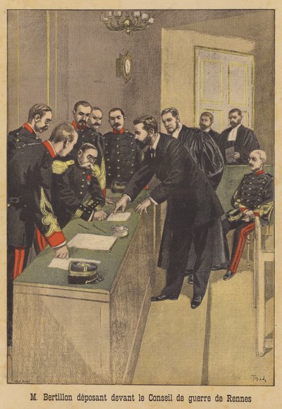 Alphonse Bertillon témoignant devant la deuxième cour martiale d
