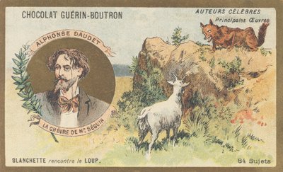 Alphonse Daudet (1840-1897), écrivain et dramaturge français, auteur de « La chèvre de Monsieur Seguin », une des nouvelles de « Lettres de mon moulin » - French School