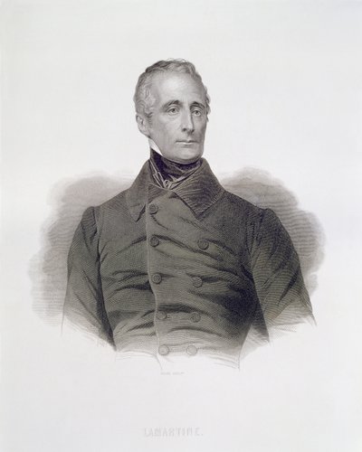 Alphonse de Lamartine, gravé par Pierre Pelee (1801-71) - French School