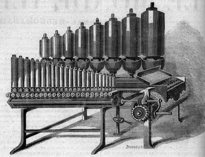 Orgue à vapeur américain. Gravure dans « Le Monde Illustré » n°146 du 28 janvier 1860. - French School