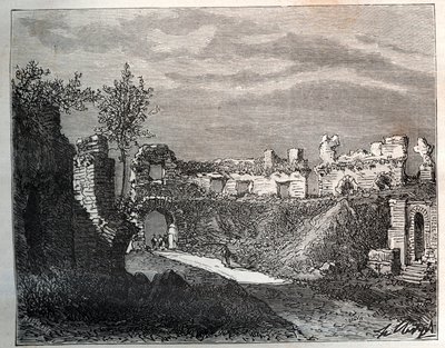 Amphithéâtre de Fréjus - gravure dans « La France illustrée : géographie, histoire, administration statistique » par V.A. Malt-Brown. 1884 - French School