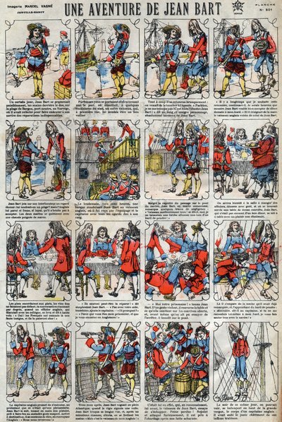 Une aventure de Jean Bart (1650 - 1702), corsaire français. Imagerie d