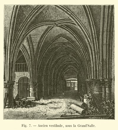 Ancien vestibule, sous la Grand-Salle - French School