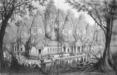 Ruines du Bayon à Angkor, illustration de l